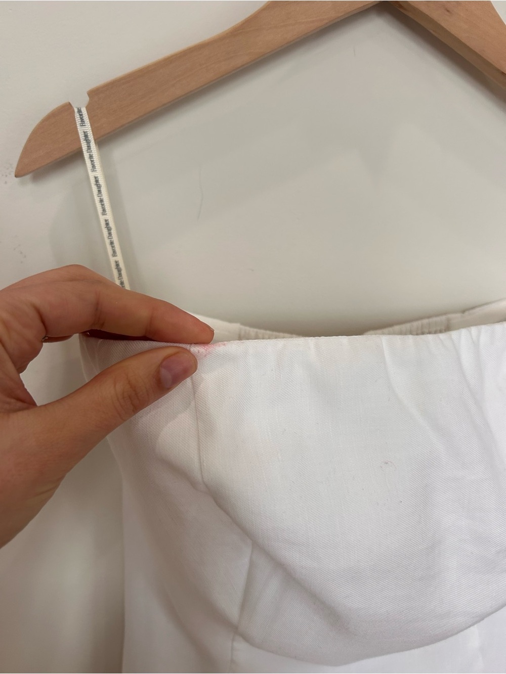 Favorite Daughter Strapless White Linen Midi Dress NWT - Picture 10 of 11